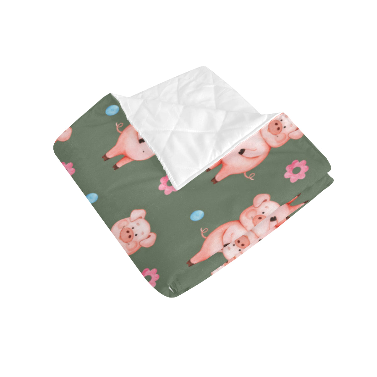 Pig Pattern Print Design 03 Premium Quilt