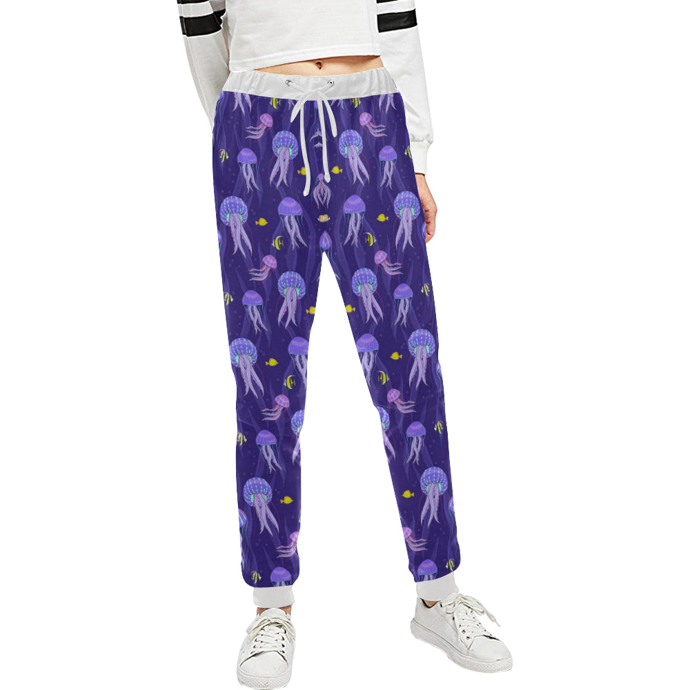Jellyfish Style Print Unisex Sweatpants