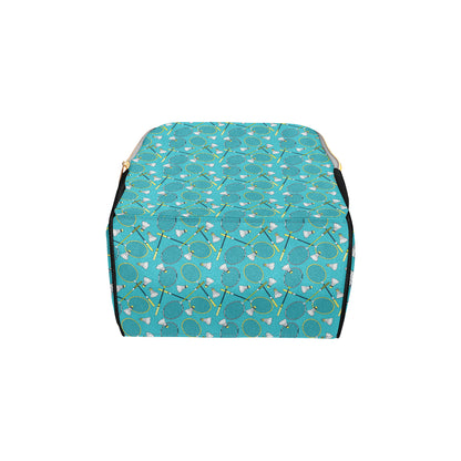 Badminton Pattern Print Design 06 Diaper Bag Backpack