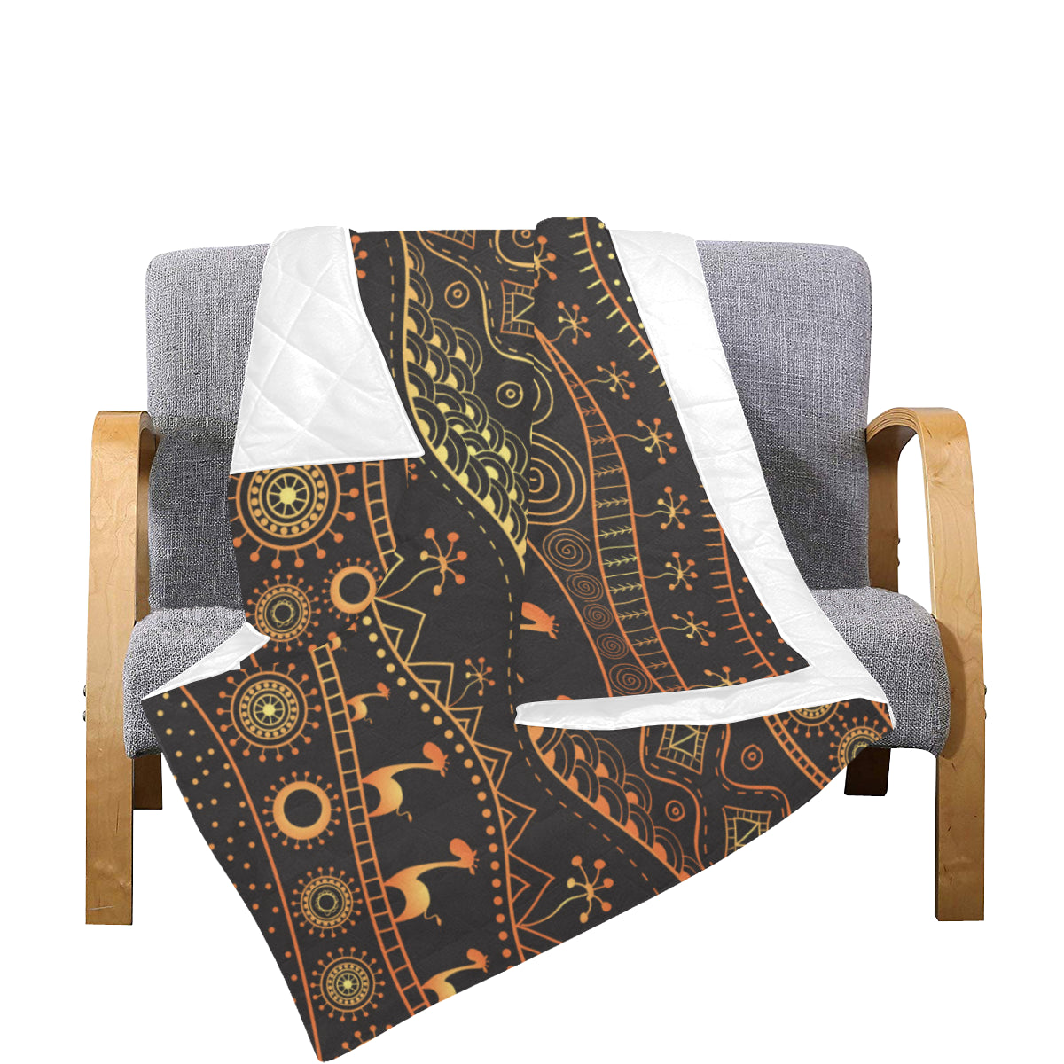 Gold African Design Premium Quilt