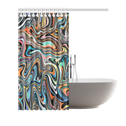 Liquid Pattern Print Design 02 Shower Curtain