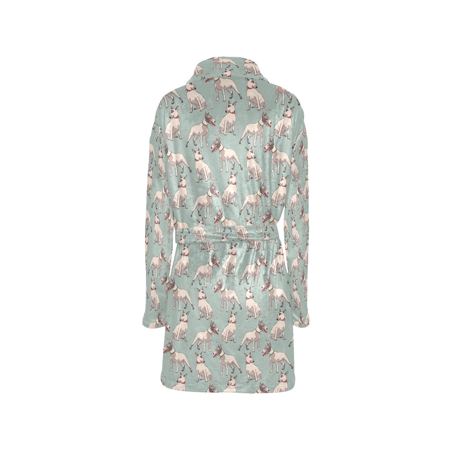Bull Terrier Cute Print Pattern Women's Fleece Robe