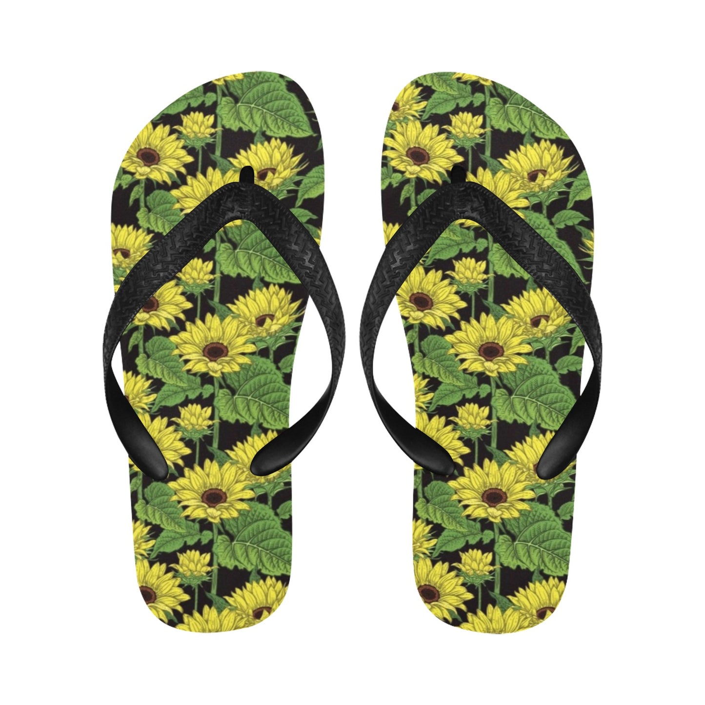 Sunflower Print Design LKS3010 Flip Flops