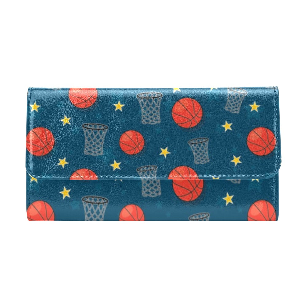 Basketball Classic Print Pattern Women's Trifold Wallet