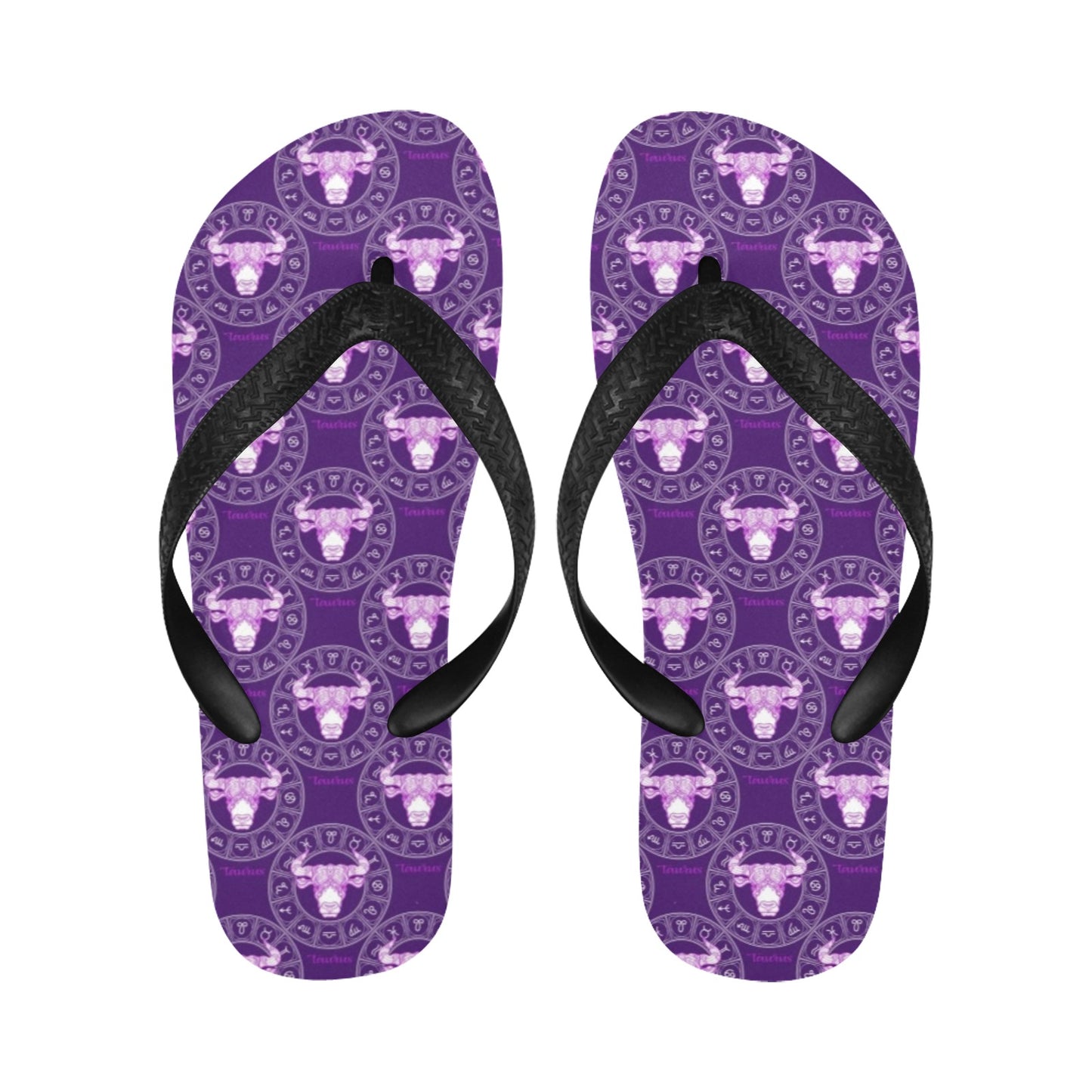 Taurus Print Design LKS303 Flip Flops