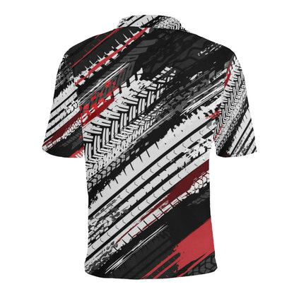 Racing Pattern Print Design A03 Men Polo Shirt
