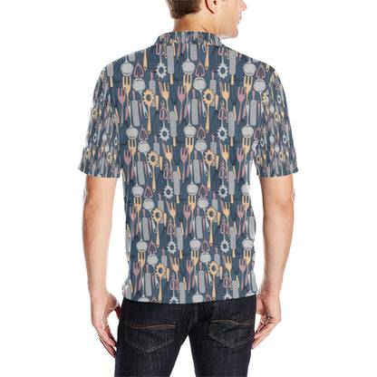 Cooking Kitchen Tools Pattern Print Design 05 Men Polo Shirt