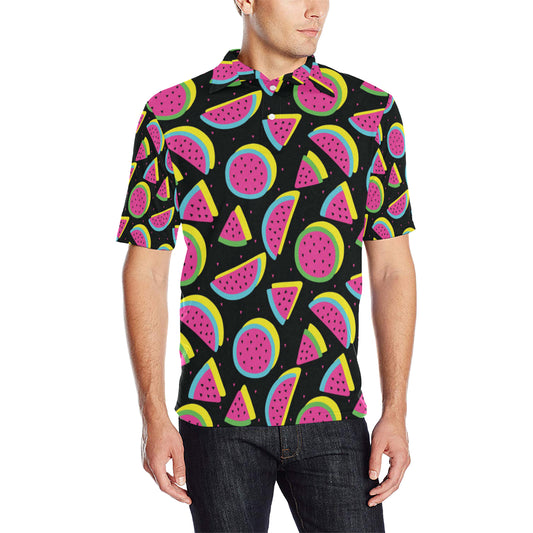 Watermelon Pattern Print Design WM07 Men Polo Shirt