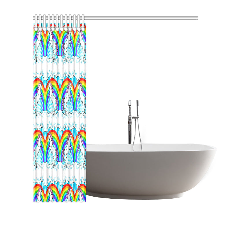 Unicorn Rainbow Shower Curtain