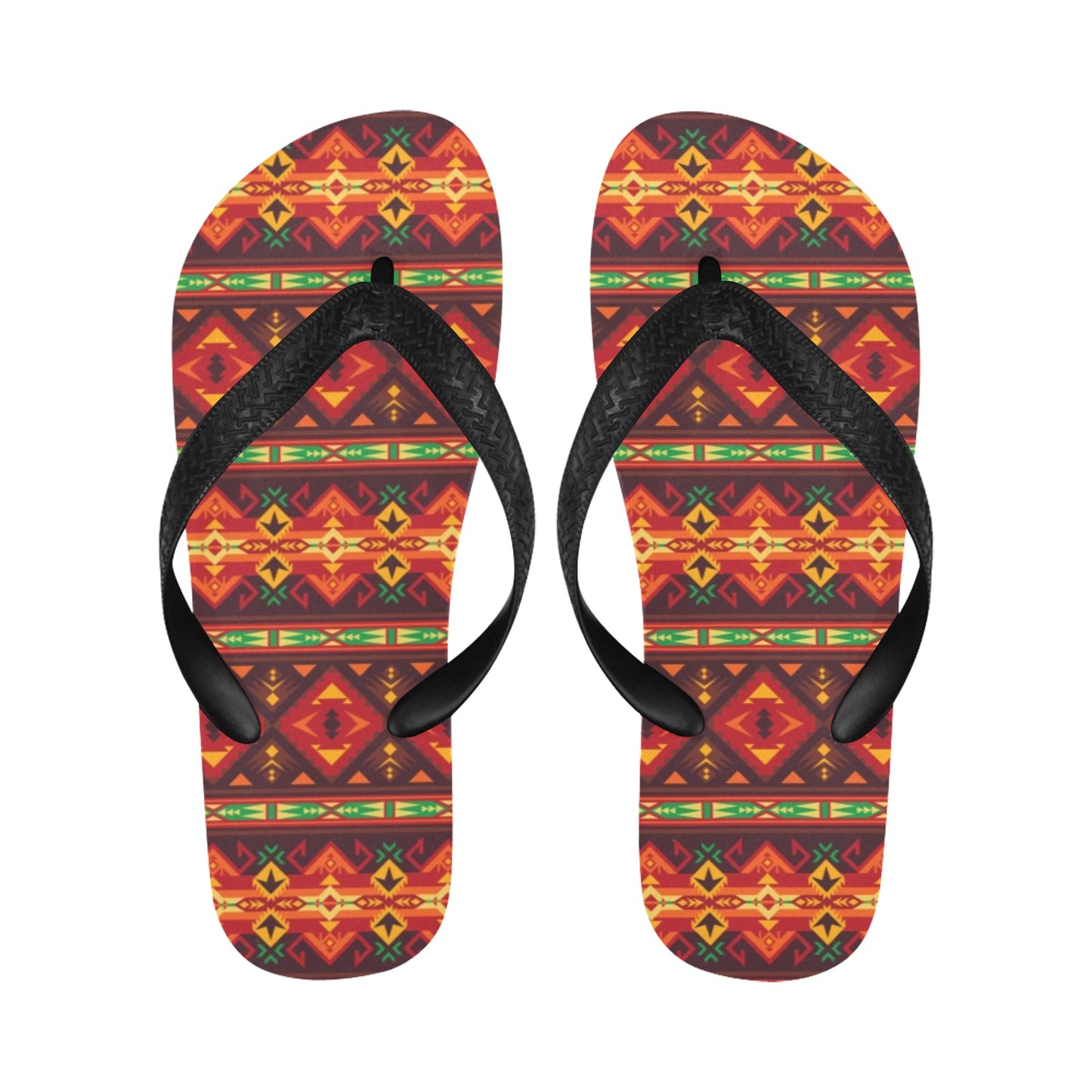 Southwest Pattern Print Design LKS309 Flip Flops