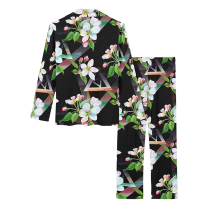 Apple blossom Pattern Print Design AB07 Women's Long Pajama Set