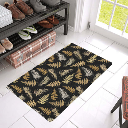 Fern Leave Bright Print Pattern Rubber Doormat