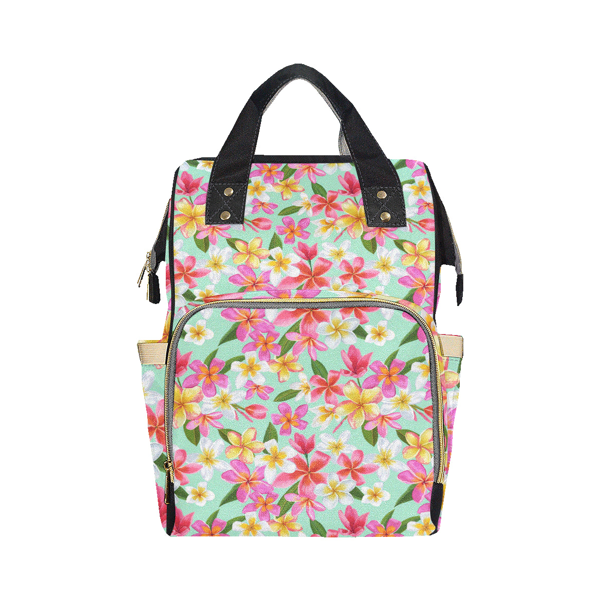Plumeria Pattern Print Design PM014 Diaper Bag Backpack