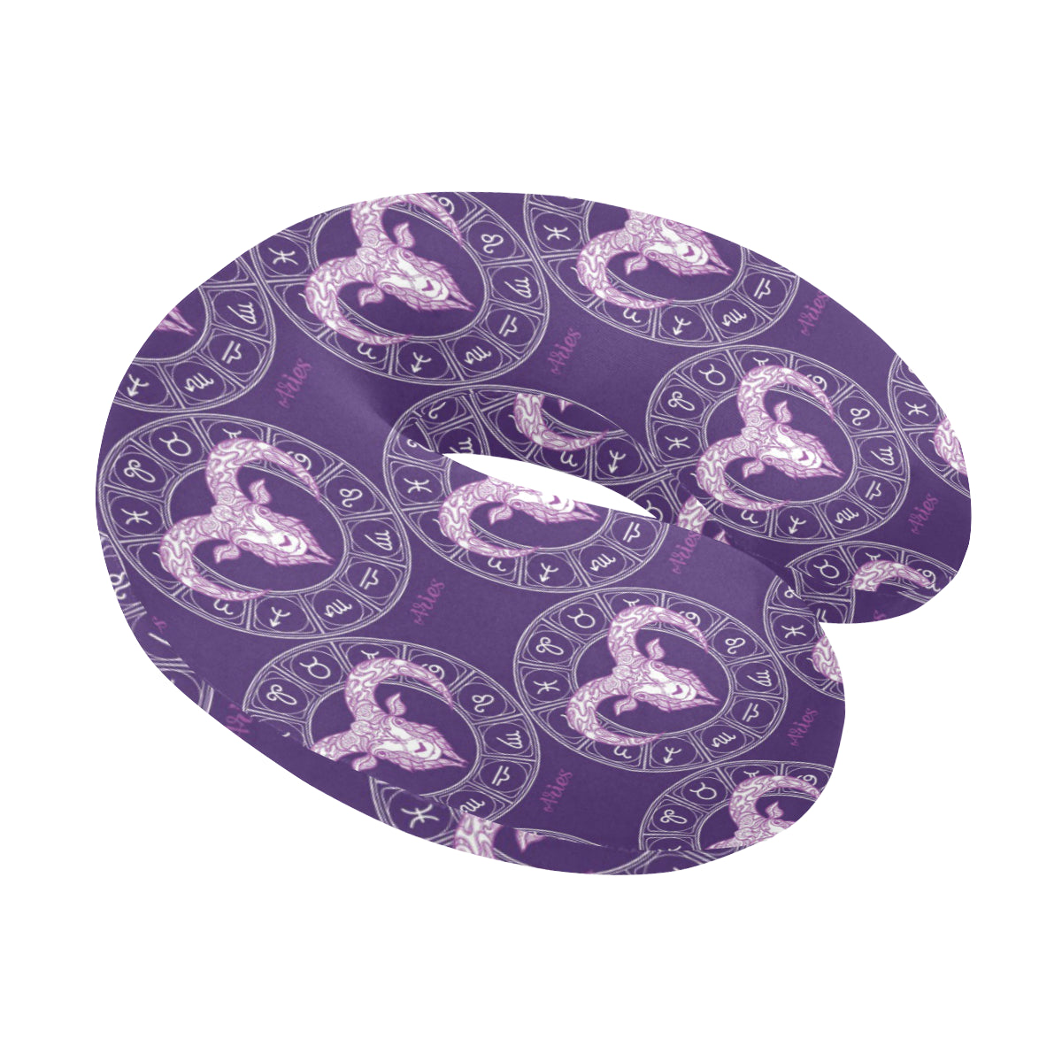 Aries Zodiac Pattern Print Design 02 U-Shaped Travel Neck Pillow