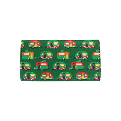 Camper Camping Christmas Themed Print Women's Trifold Wallet