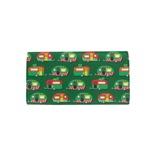 Camper Camping Christmas Themed Print Women's Trifold Wallet