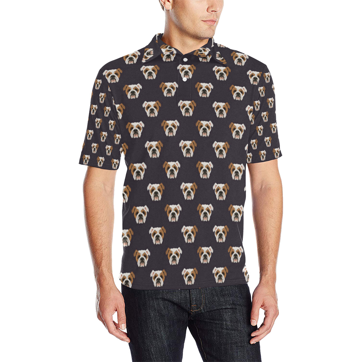 Bulldogs Pattern Print Design 03 Men Polo Shirt