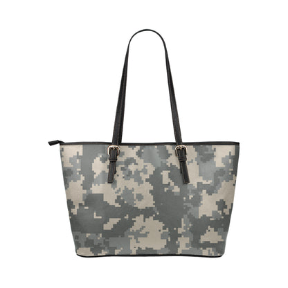 ACU Digital Camouflage Leather Tote Bag
