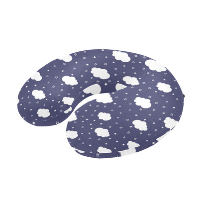 Cloud Pattern Print Design 03 U-Shaped Travel Neck Pillow