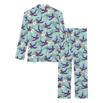 Swallow Bird Pattern Print Design 02 Women's Long Pajama Set