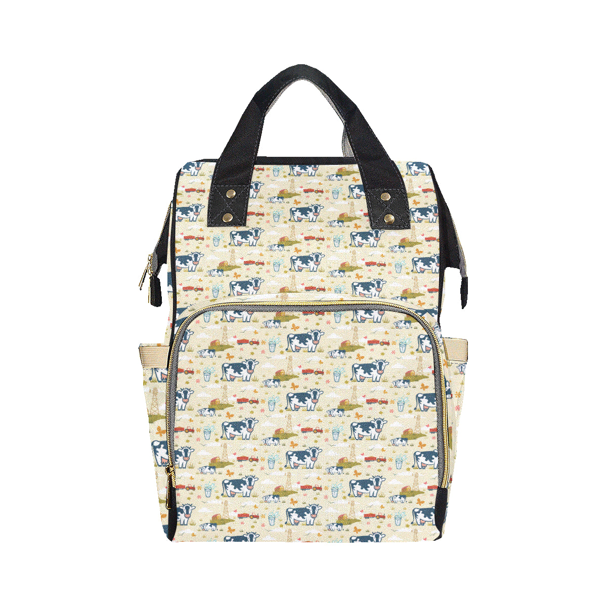 Cow Farm Design Print Diaper Bag Backpack