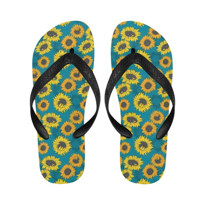 Sunflower Print Design LKS301 Flip Flops