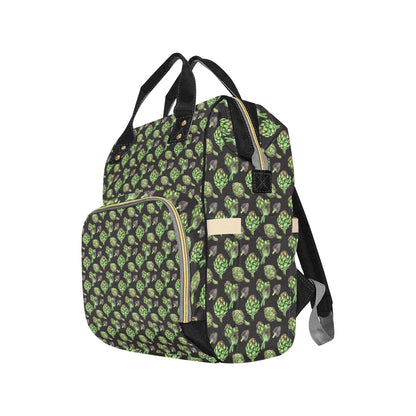 Artichoke Pattern Print Design 02 Diaper Bag Backpack