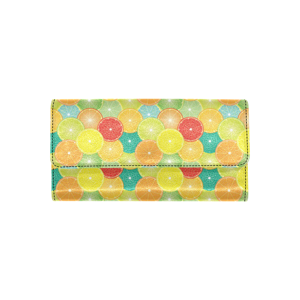 Citrus  Pattern Print Design 01 Women's Trifold Wallet
