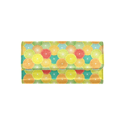 Citrus  Pattern Print Design 01 Women's Trifold Wallet