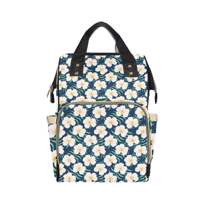 Pink Plumeria Pattern Print Design PM016 Diaper Bag Backpack