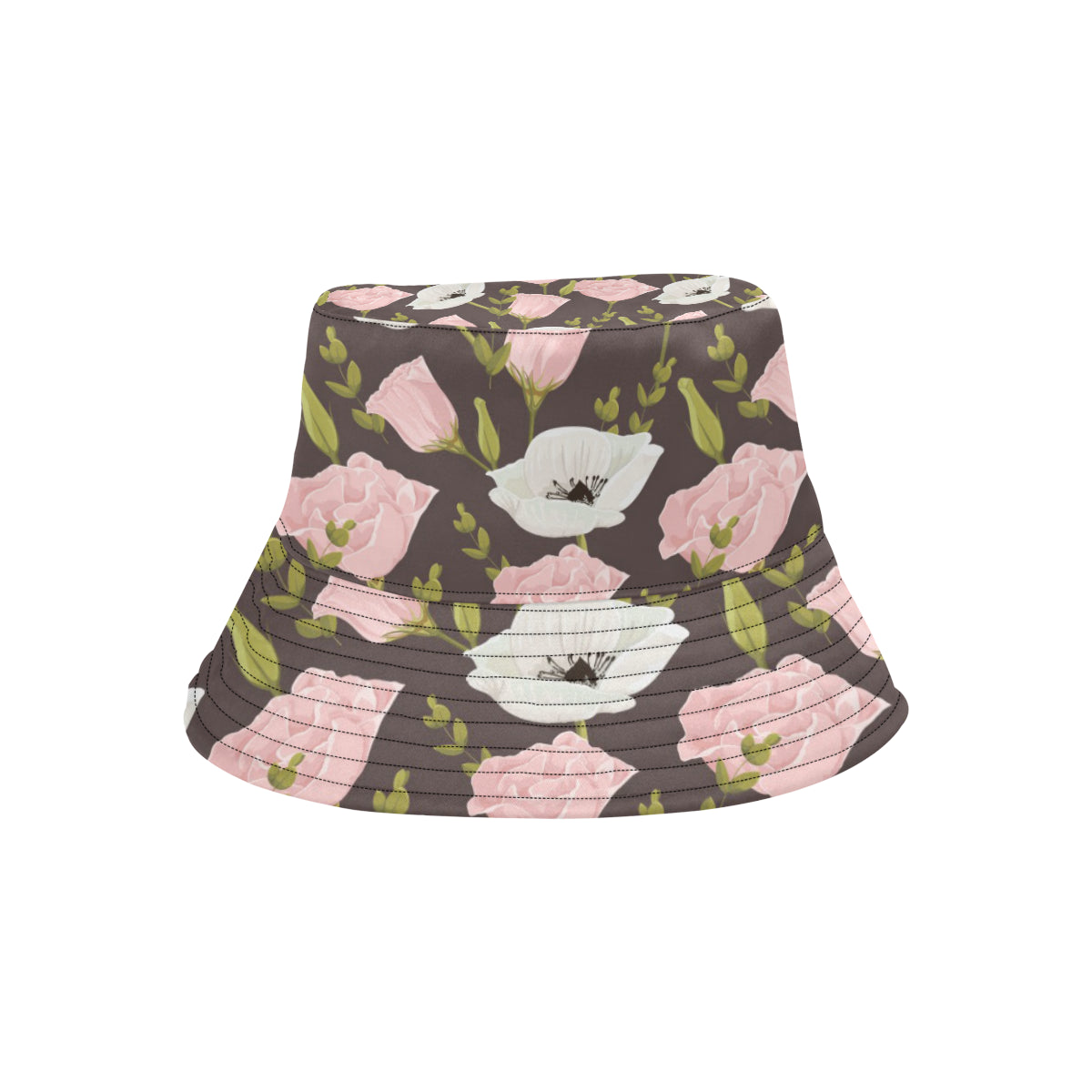 Anemone Pattern Print Design AM011 Unisex Bucket Hat