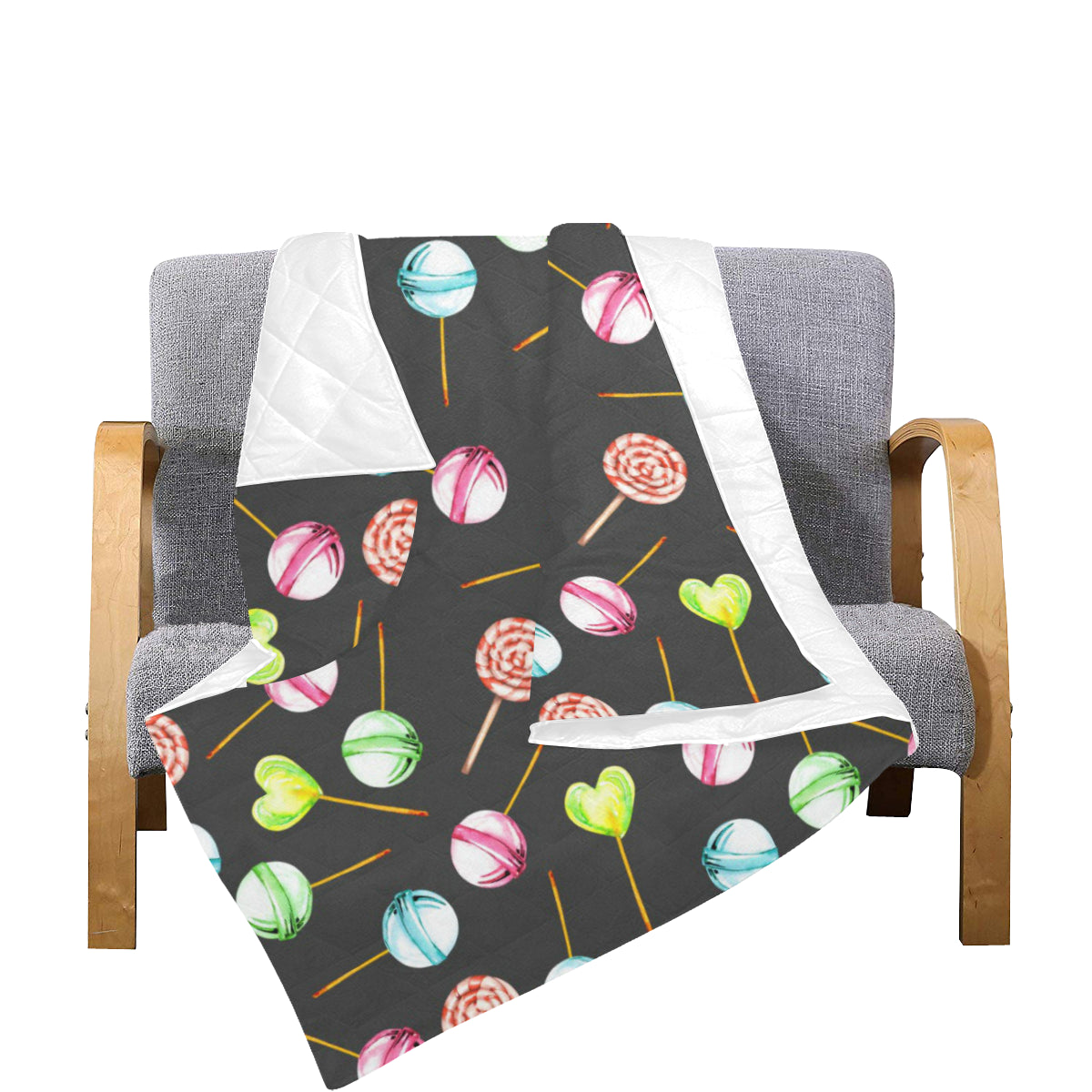 Lollipop Pattern Print Design LL02 Premium Quilt