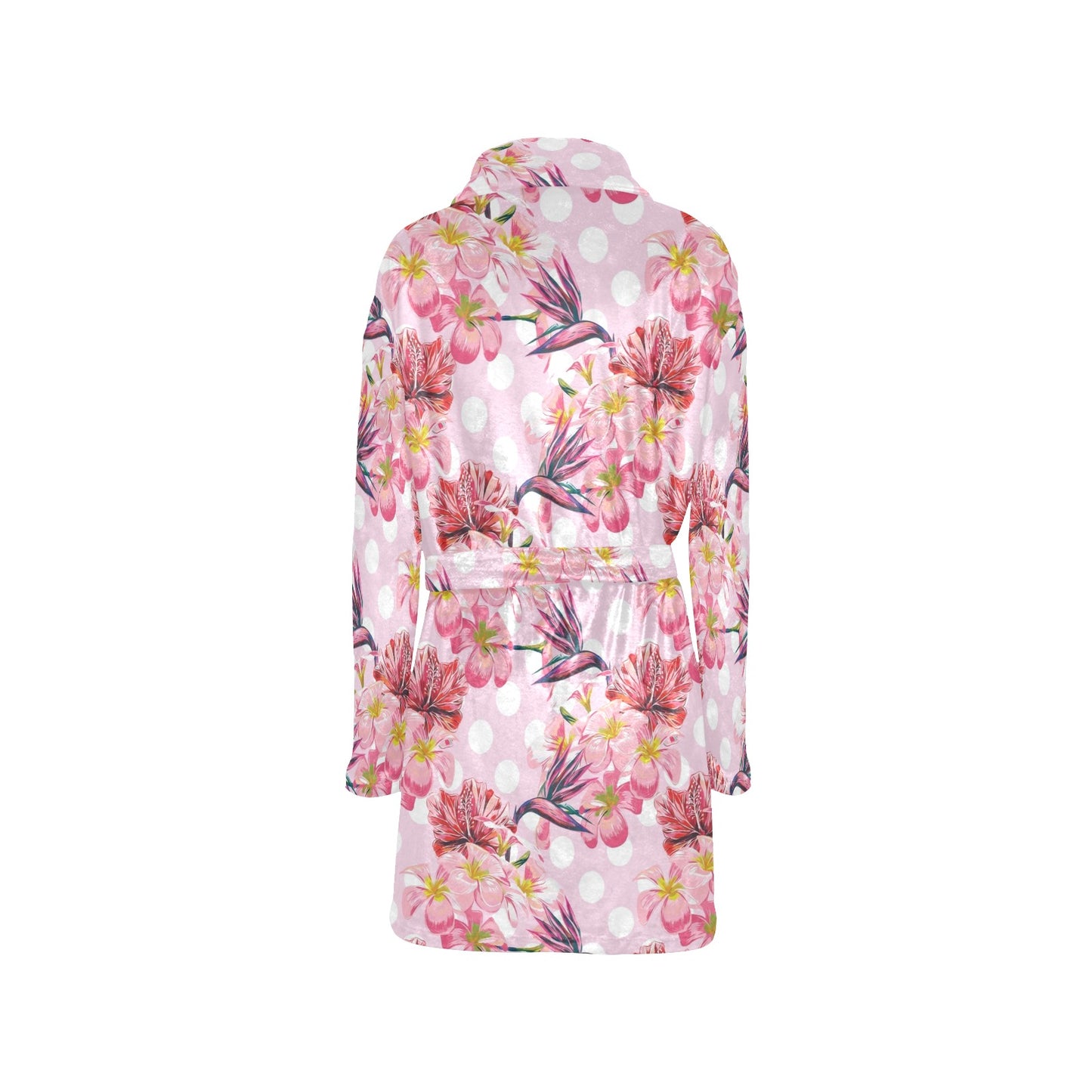 Bird Of Paradise Pattern Print Design BOP011 Women's Fleece Robe
