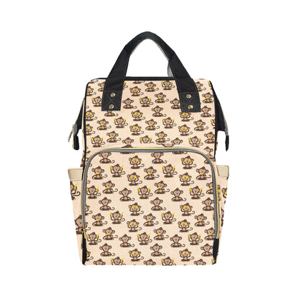 Monkey Pattern Print Design 03 Diaper Bag Backpack