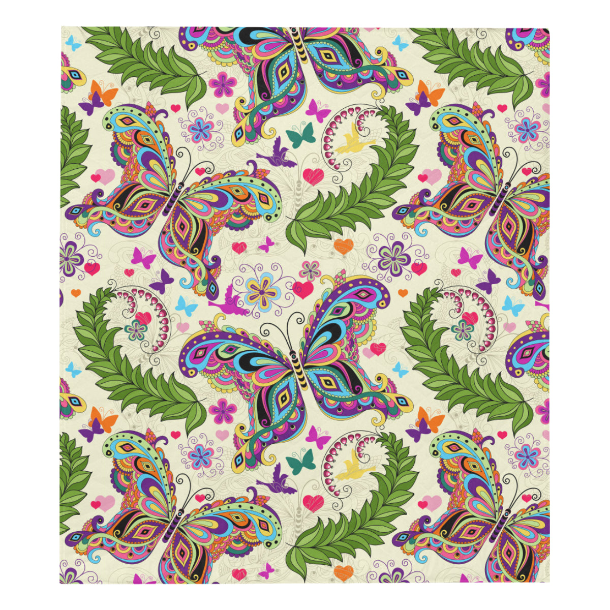 Butterfly Colorful Indian Style Premium Quilt