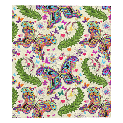 Butterfly Colorful Indian Style Premium Quilt