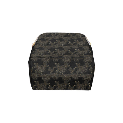 Dahlia Pattern Print Design DH04 Diaper Bag Backpack