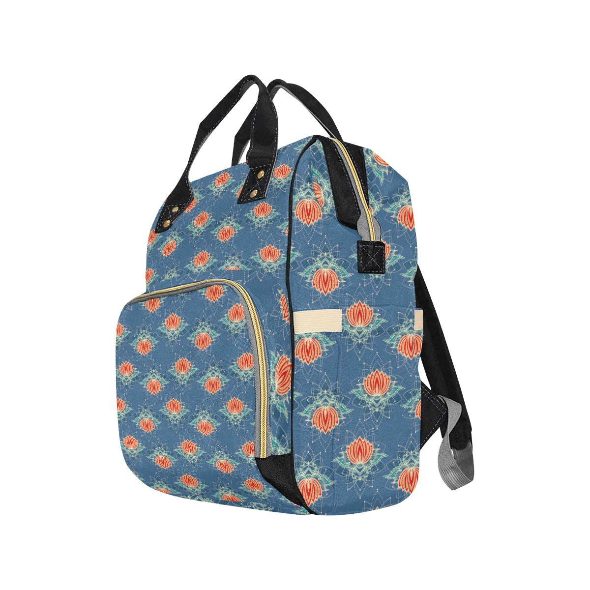 lotus Boho Pattern Print Design LO07 Diaper Bag Backpack