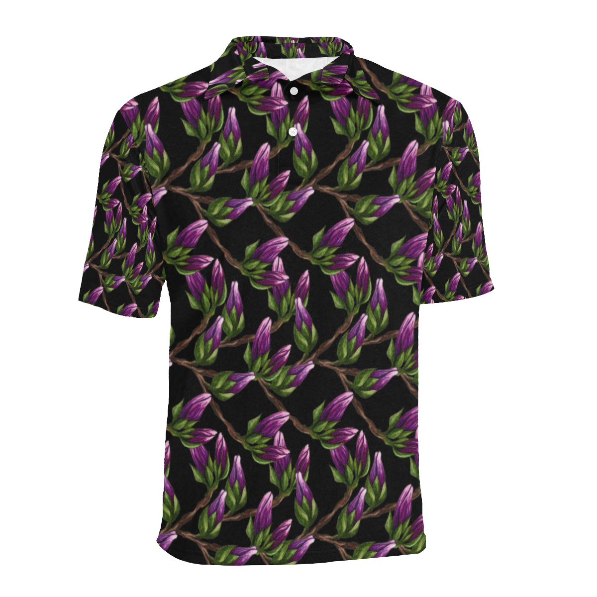 Magnolia Pattern Print Design MAG010 Men Polo Shirt