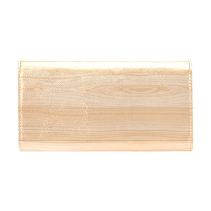 Wood Texture Print Design LKS302 Women's Trifold Wallet
