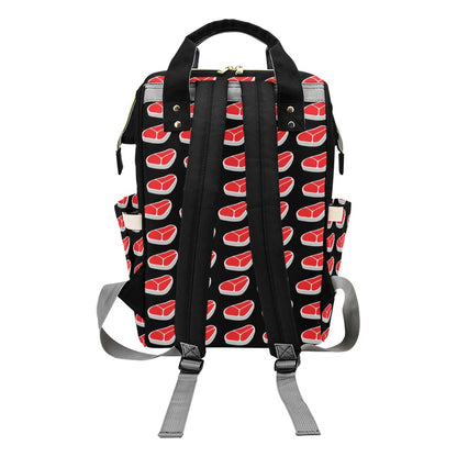 Steak Print Design LKS303 Diaper Bag Backpack