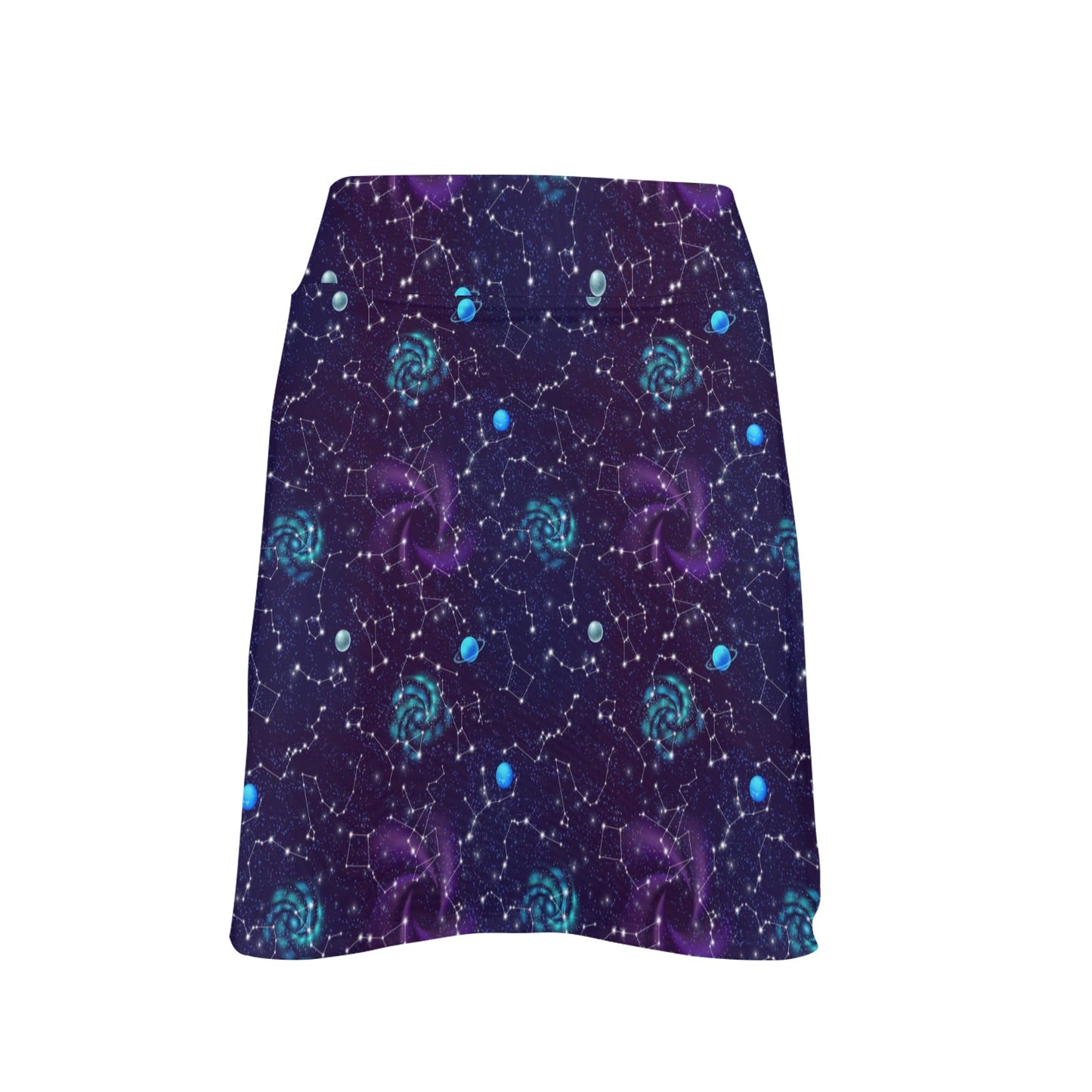 Zodiac Galaxy Design Print 17" Golf & Pickleball Skort with Pockets