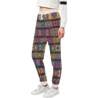 Mandala Style Design Print Unisex Sweatpants