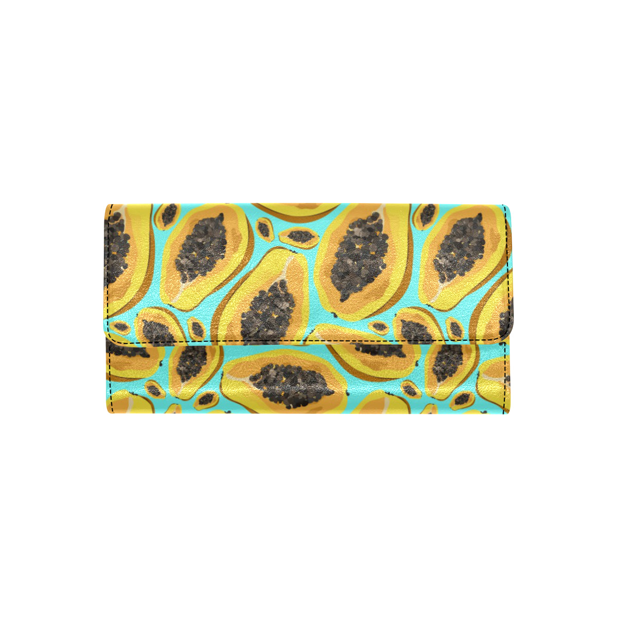 Papaya Pattern Print Design PP03 Women's Trifold Wallet