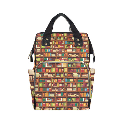 Book Pattern Print Design 06 Diaper Bag Backpack