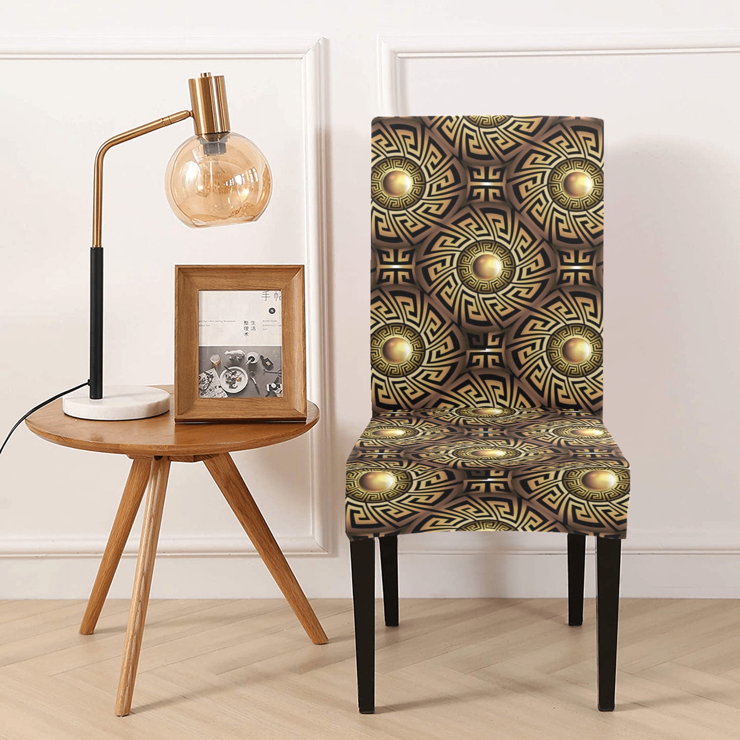 Ancient Greek Print Design LKS3012 Dining Chair Slipcover
