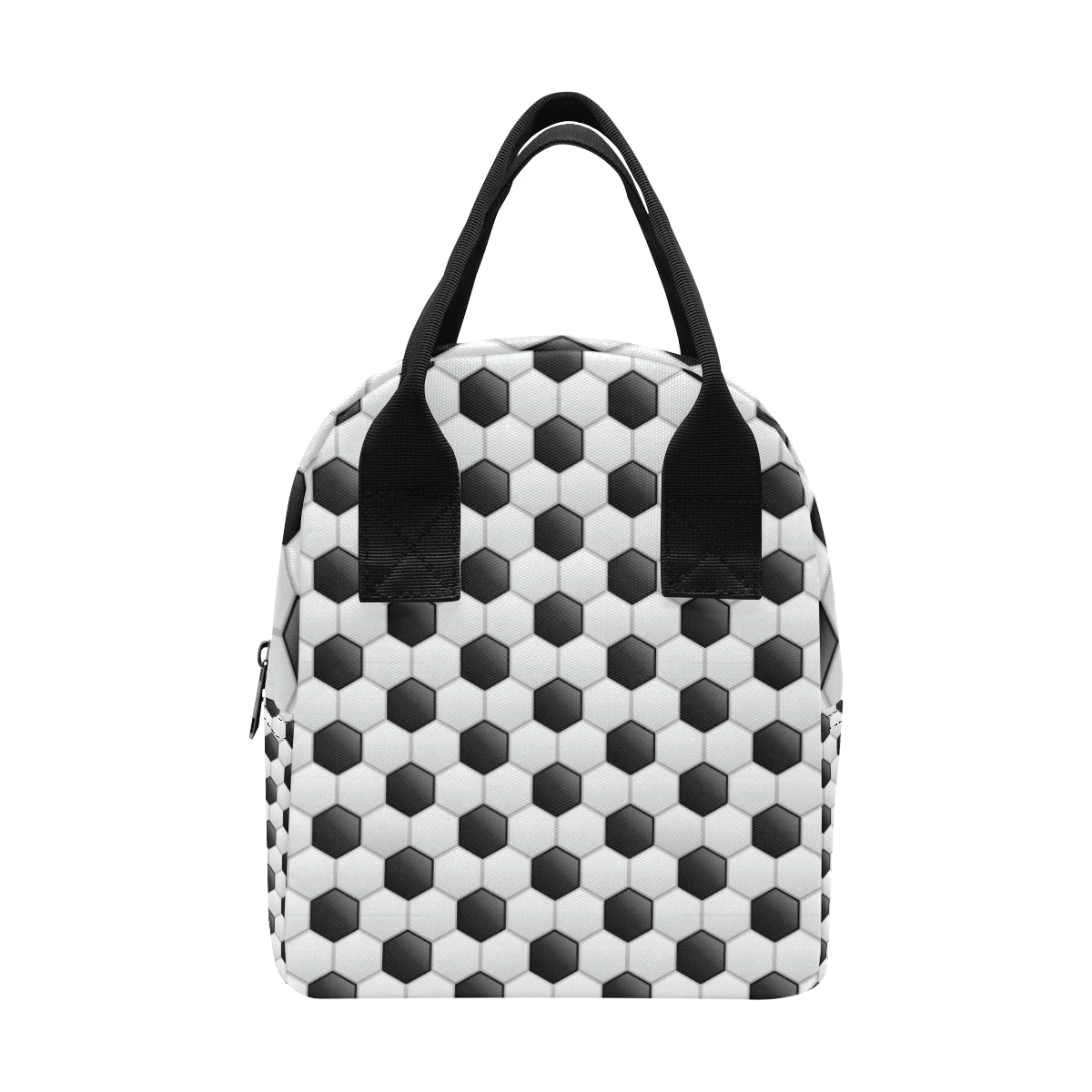 Soccer Ball Texture Print Pattern Insulated Lunch Bag