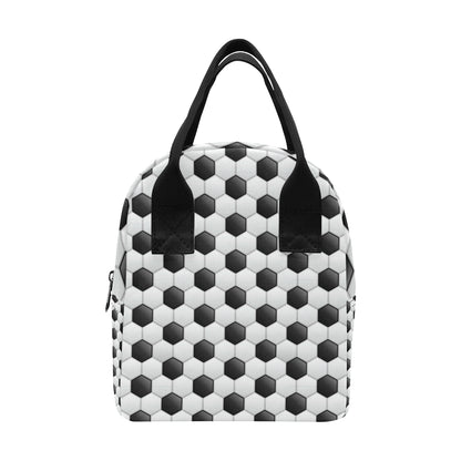 Soccer Ball Texture Print Pattern Insulated Lunch Bag