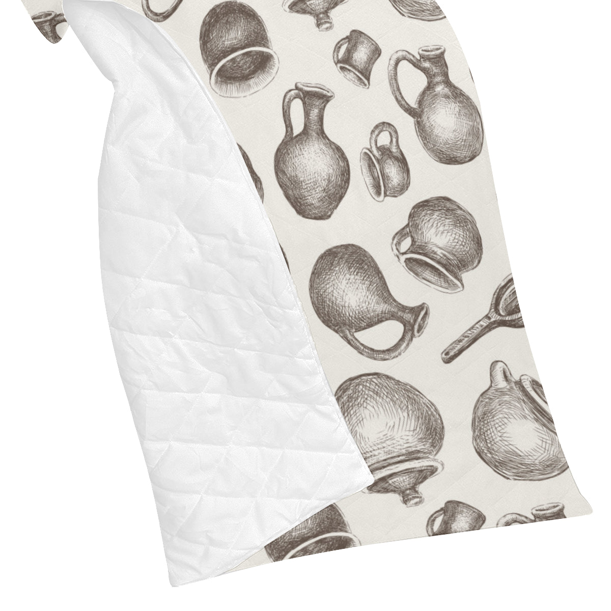 Pottery Pattern Print Design A01 Premium Quilt