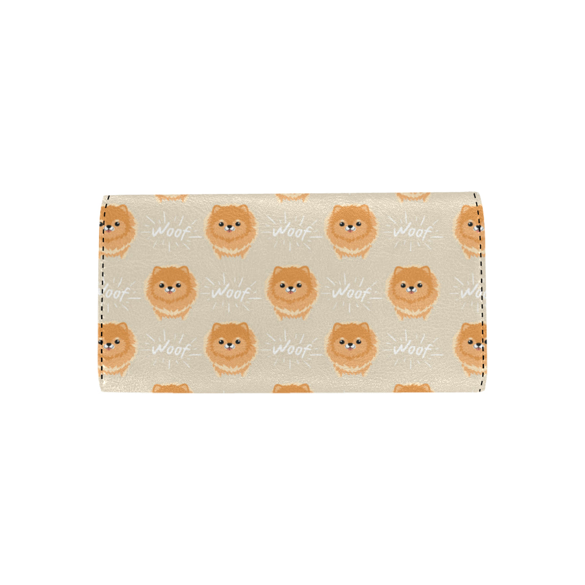 Pomeranians Pattern Print Design A04 Women's Trifold Wallet